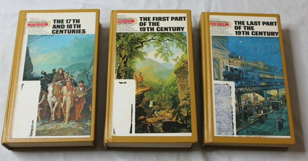 3 Volume Set American Literature Anthology, 17th to 19th Centuries, Hardcover