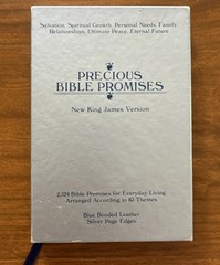 Precious Bible Promises NKJV Jim Tammy Bakker Blue Leather Thomas Nelson Box
