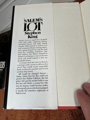 Salem’s Lot By Stephen King Hardcover 1975 Doubleday Vintage Book Club Ed. 9.5”