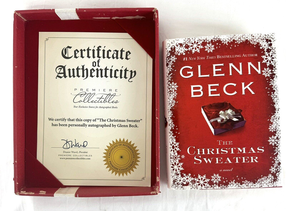 Autographed „THE CHRISTMAS SWEATER” GLENN BECK 2008 PADDED BOX First Edition