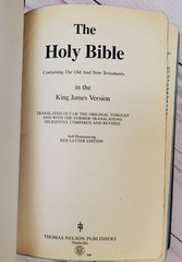 Holy Bible • KJV • Words Of Christ In Red • Nelson 162B • Dark Blue Cover