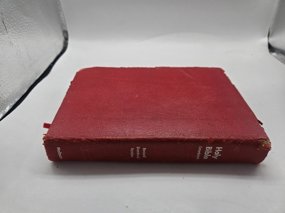 Holy Bible Concordance RSV Holman tabbed french morocco leather 1962