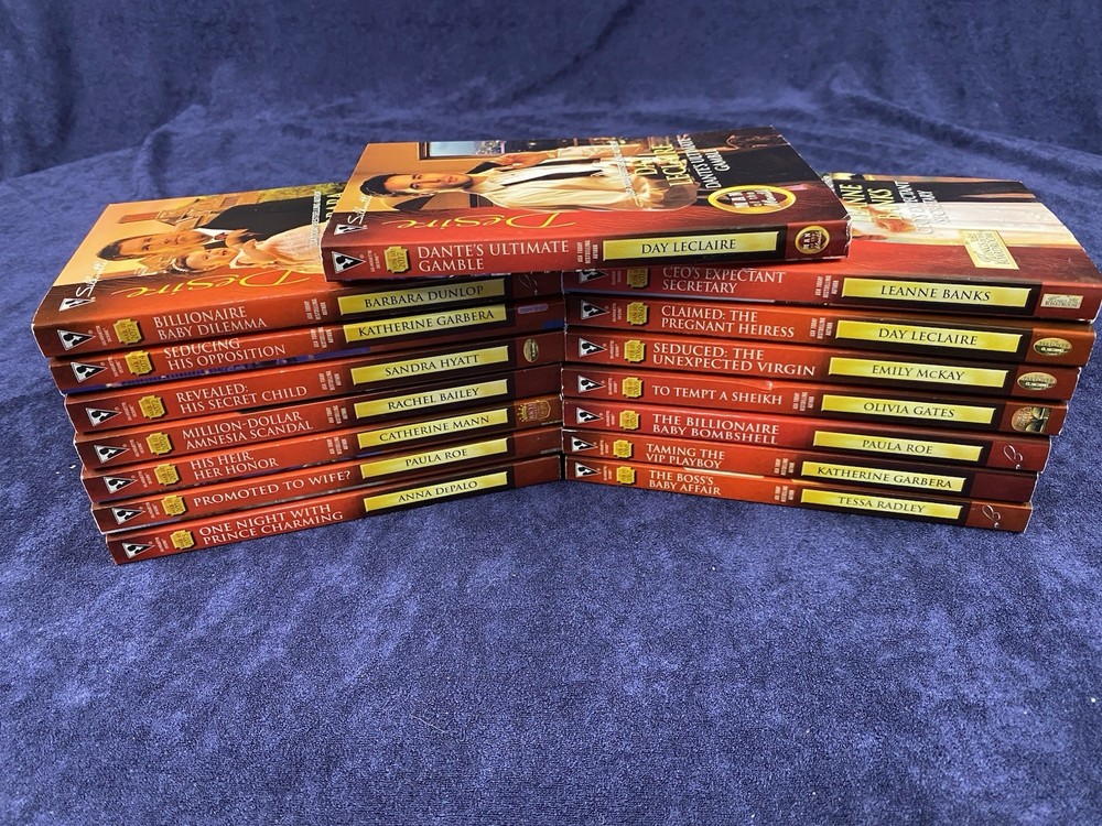 Silhouette Desire Romance Novels Lot of 15 (See photos for titles)