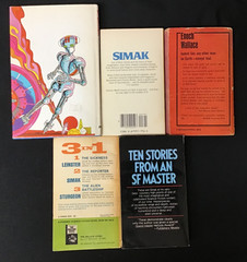 Clifford Simak Lot of 5, 4 Paperback Vintage Science Fiction, 1 HC/DJ BCE