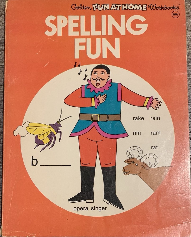 RARE! 1st Vtg Golden Trade PB Ed. Spelling Fun Arlene Dubanevich 1981 ACCEPTABLE