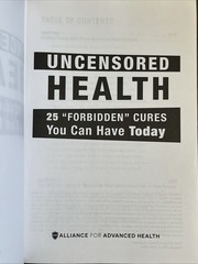 Uncensored Health 25 Forbidden Cures Alliance For Advanced Health