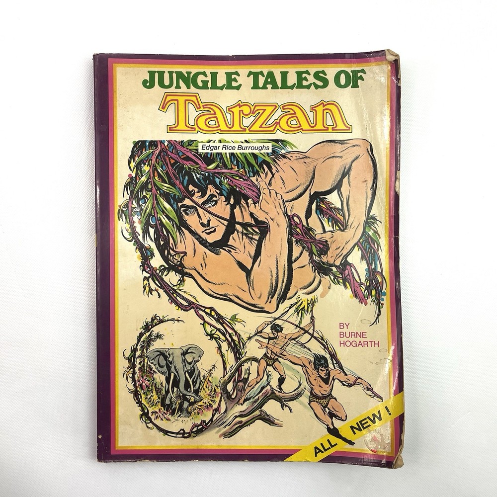Jungle Tales of Tarzan Edgar Rice Burroughs Burne Hogarth Illustrated Book 1976