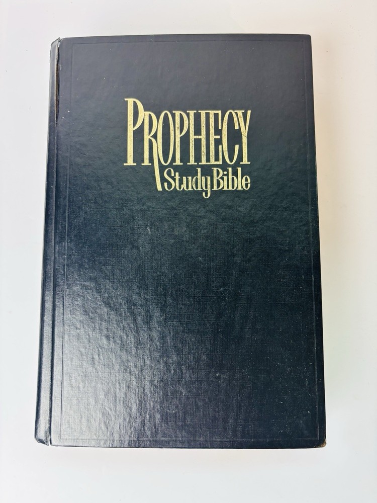 Prophecy Study Bible John Hagee NKJV 1997 Black Bonded Leather Marginalia Notes
