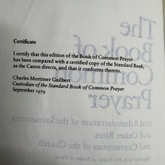 The Book of Common Prayer Black Leather Episcopal Church 1979