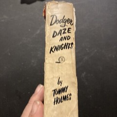 Dodgers Daze And Knights by Tommy Holmes 1953 1st Edition Hardcover Good B4