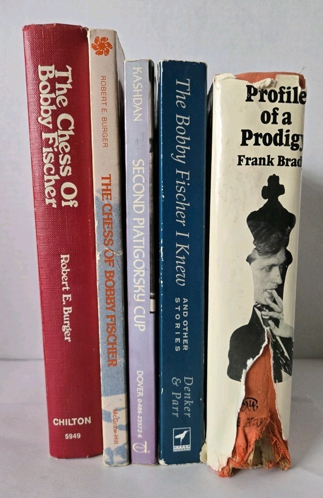 Lot 5 Bobby Fischer Chess Books, Second Piatgorsky Cup, Profile of Prodigy