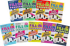 NEW Lot of 9 Penny Press Dell Original Super Jumbo Fill In Puzzle Books