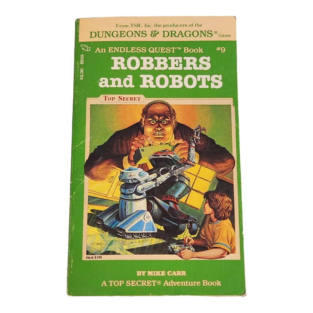 TSR Robbers and Robots Mike Carr Vintage 1983 Dungeons & Dragons 1st Printing