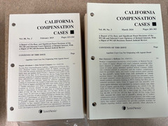 Mixed Set „CALIFORNIA COMPENSATION CASES” 26 bound vols. + 53 loose booklets VG
