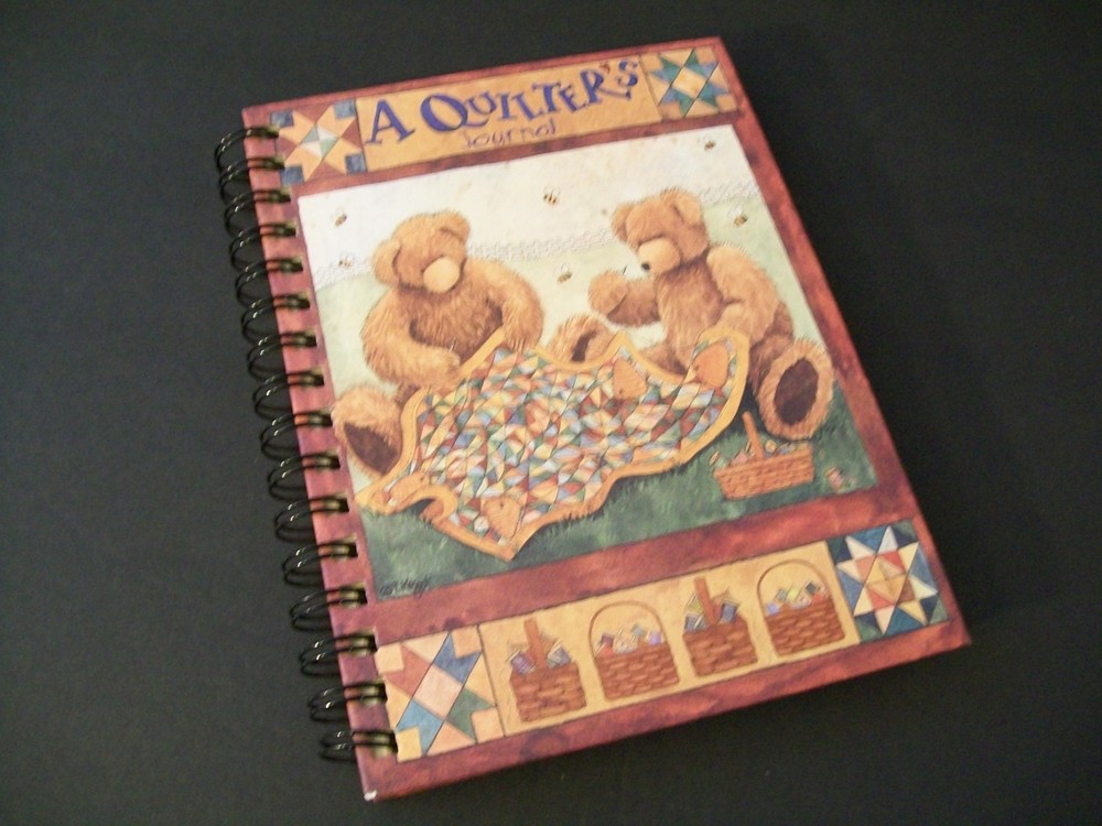 A Quilter’s Journal Hardcover Wire Bound Record Keeping Book 2001