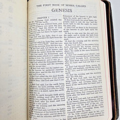 Holy Bible KJV King James Black Zippered Leather Maps 1963 Am Bible Society Vtg