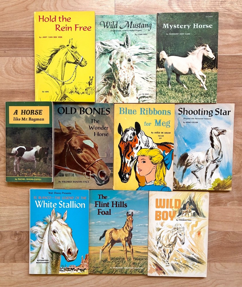 Vintage Scholastic Paperback Horse Books From 1960s-70s, Lot of 10 Chapter Books