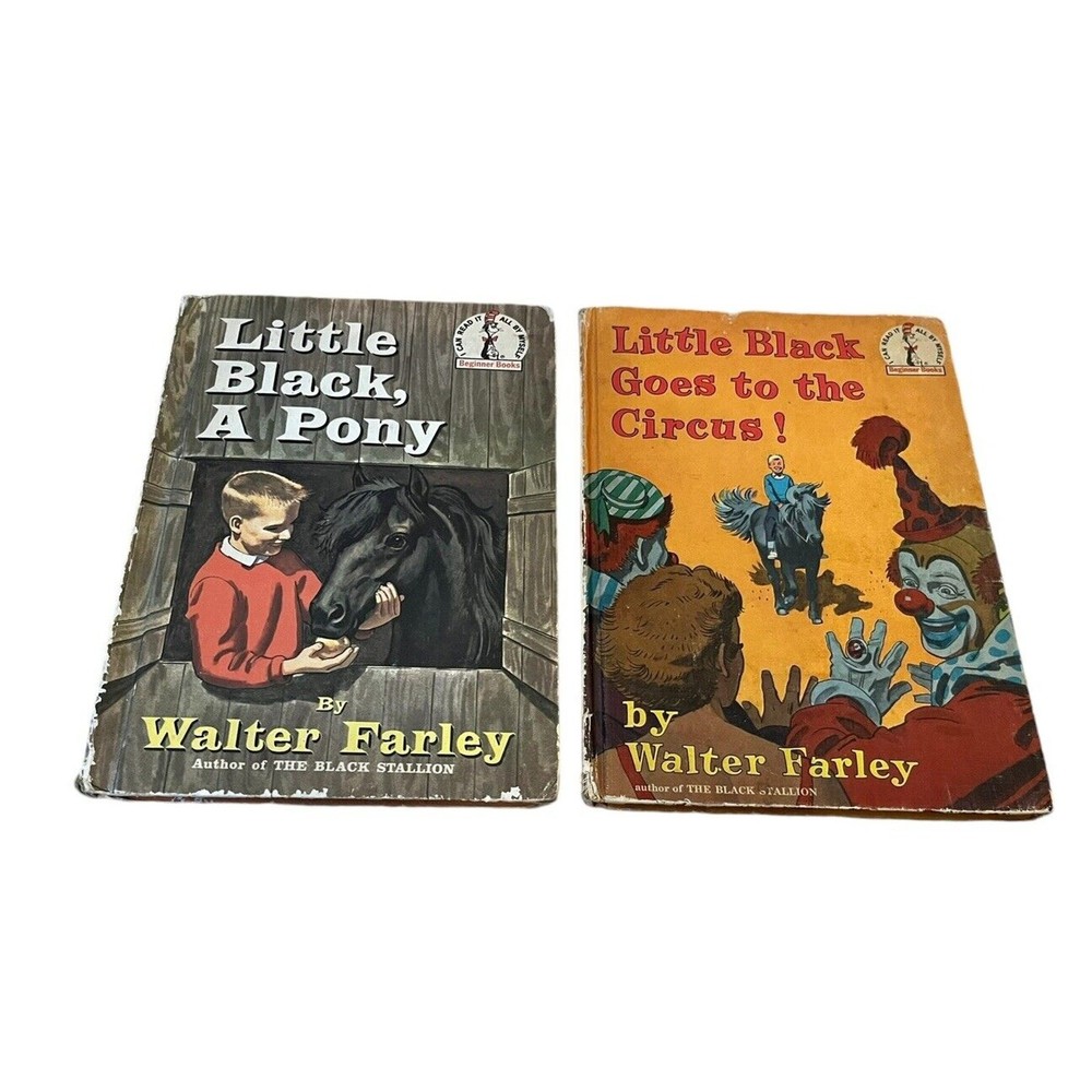Lot Of 2 Little Black, a Pony & Goes To The Circus Farley HC Beginner Books