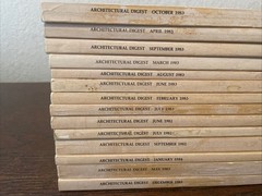 VTG Architectural Digest Lot Of 14 Magazines 1982 1983 1984 Various Mixed