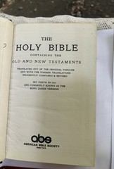 Lot 3 Bibles Leather Vtg King James + ABR + Compact Thinline Go Anywhere Black