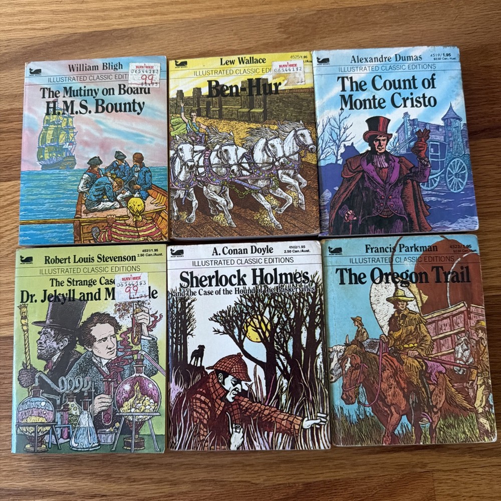 VINTAGE Illustrated Classic Editions Mini Paperbacks (Lot of 6)