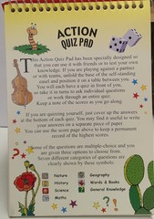 Action Quiz Pad 8-10 Years Spiral Bound 400 Questions 7 Categories Illustrated