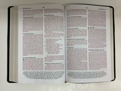KJV, Paragraph Bible, Large Print 10-Pt, Black Leather-Soft, King James Version