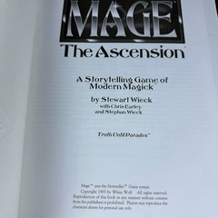 Mage : The Ascension White Wolf Softcover Storytelling Game Modern Magic RPG