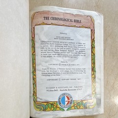 The Chronological Bible King James Version Large Print Hardcover Reese 1977