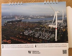 Wallenius Wilhelmsen 2026 Desk Calendar Two-Month Flip Open Size:22cm