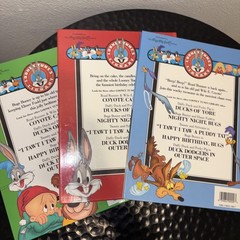 Looney Tunes Library Lot of 3 Oversize Books Vintage Bugs Elmer Wile E Road Runn