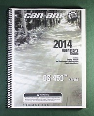 2014 Can-Am DS 450 Owner’s Manual: 156 Pages & Protective Covers
