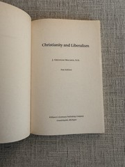 Christianity and Liberalism Machen PB Eerdmans Theology Classic 2009