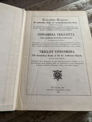 Concordia Publishing House Concordia Triglotta HC 1921 German Latin English