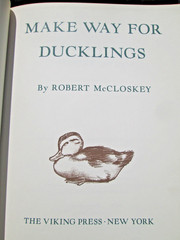 Make Way For Ducklings by Robert McCloskey The Viking Press 1969 HC