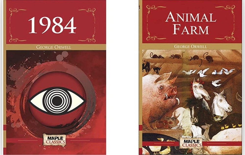 Animal Farm and 1984 by George Orwell, Paperback Set of 2 Book New