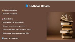 New:The $100 Startup by Chris Guillebeau -PAPERBACK – 9781035036271
