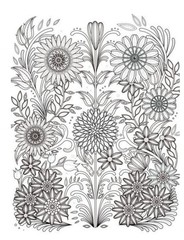 Flowers Best Coloring Book for Adults Teens 108 Pages 8.5 x 11 for All Ages