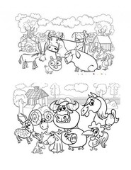 Farm Animals for Kids Coloring Book: Family Pets 108 Pages 8.5 x 11 for All Ages