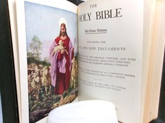 1940’s-50’s Vintage Bible, Red Letter Edition, King James, Very Good – – (S)