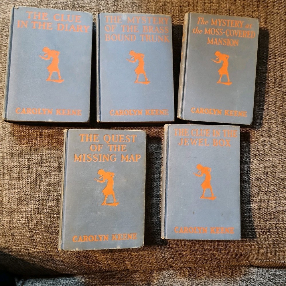Vintage Nancy Drew Books Mixed Lot of 5 Hardcover Mystery 1930’s and 1940’s