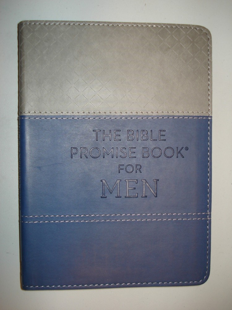 BIBLE PROMISE BOOK FOR MEN, Two-Tone Imitation Leather, Silver Gilded Page Edges