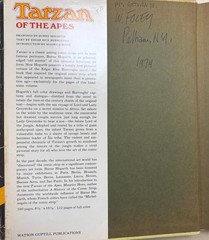 TARZAN OF THE APES – by Burne Hogarth/ E R Burroughs (1972 1st PRINT, INSCRIBED)