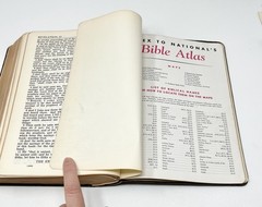 Holy Bible 1944 WW2 Era Concordance National Bible Press Large Print W/ Inserts