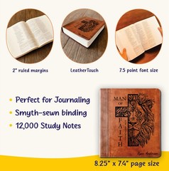 Personalized Bible for Men, ESV Journaling Study Bible, Custom Name Engraved