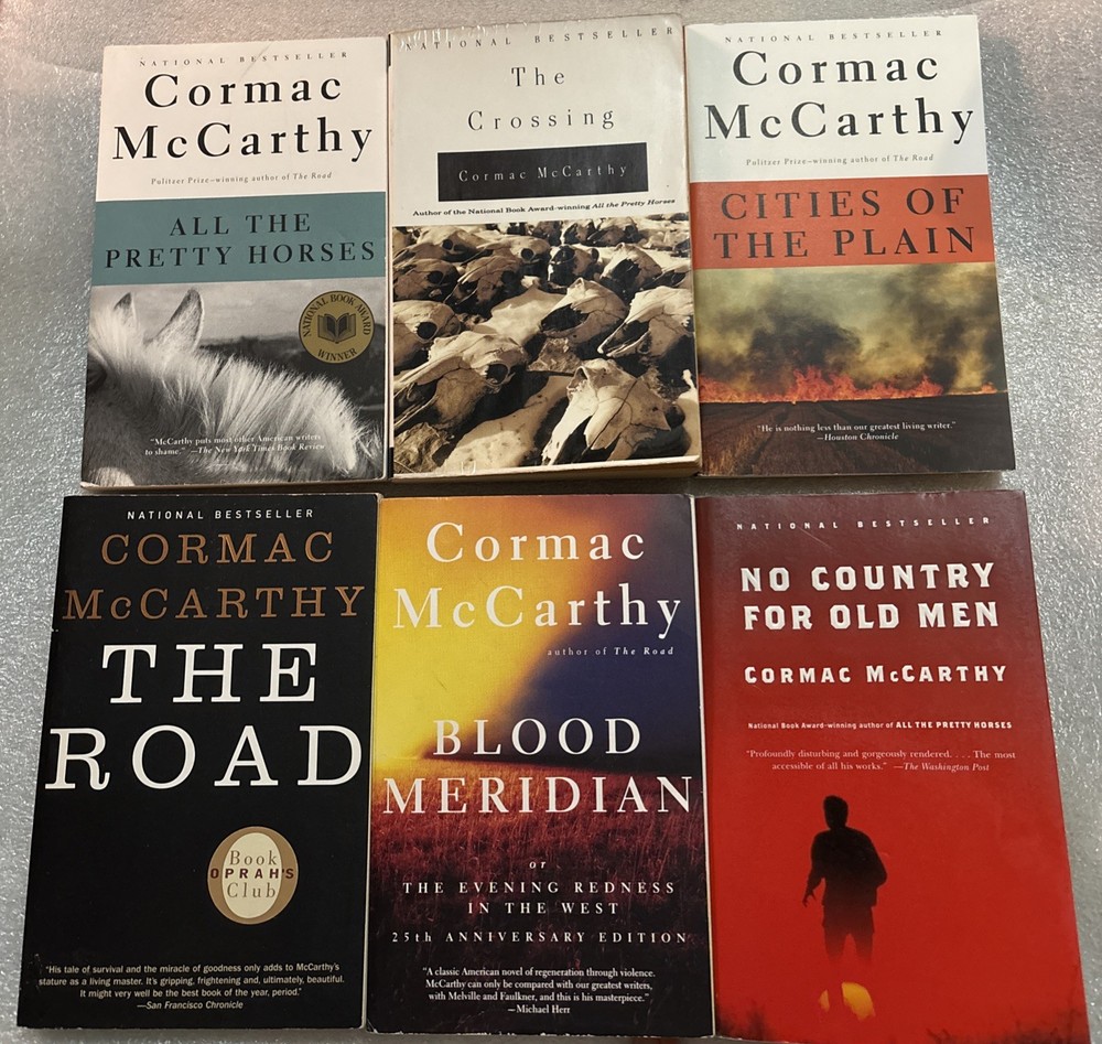 Cormac McCarthy 6 Book Lot – Complete Border Trilogy, Blood Meridian, Road, No