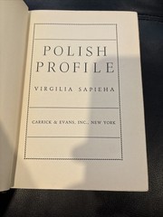 Polish Profile Hardcover Virgilia Sapieha English