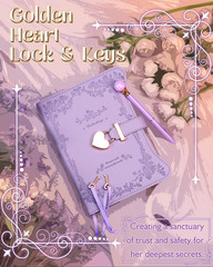Hi! SCI Diary with Lock and Keys for Girls & Women, 360 Pages Journal with Lock