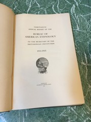 BUREAU OF AMERICAN ETHNOLOGY 36th Annual Report 1914/15 HB Smithsonian