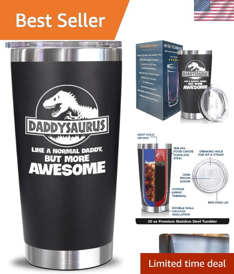 20 Oz Stainless Steel Tumbler for Dad – Leak-Proof Gift Idea with Double-Wall…